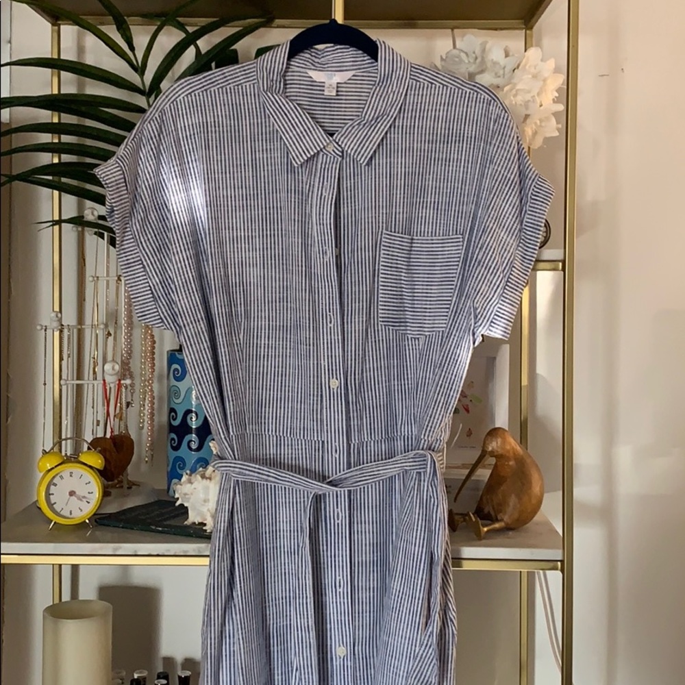 Linen blend dress